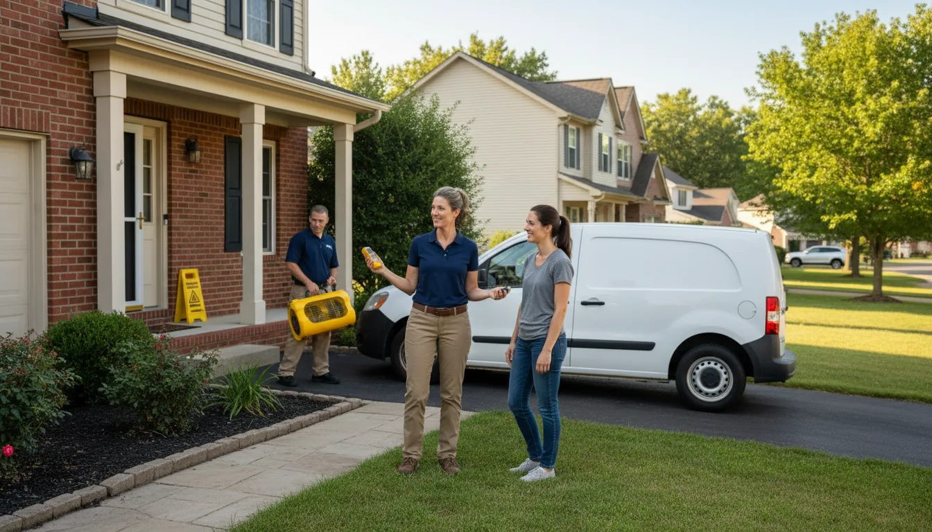 Residential water damage restoration in Bethany, IL